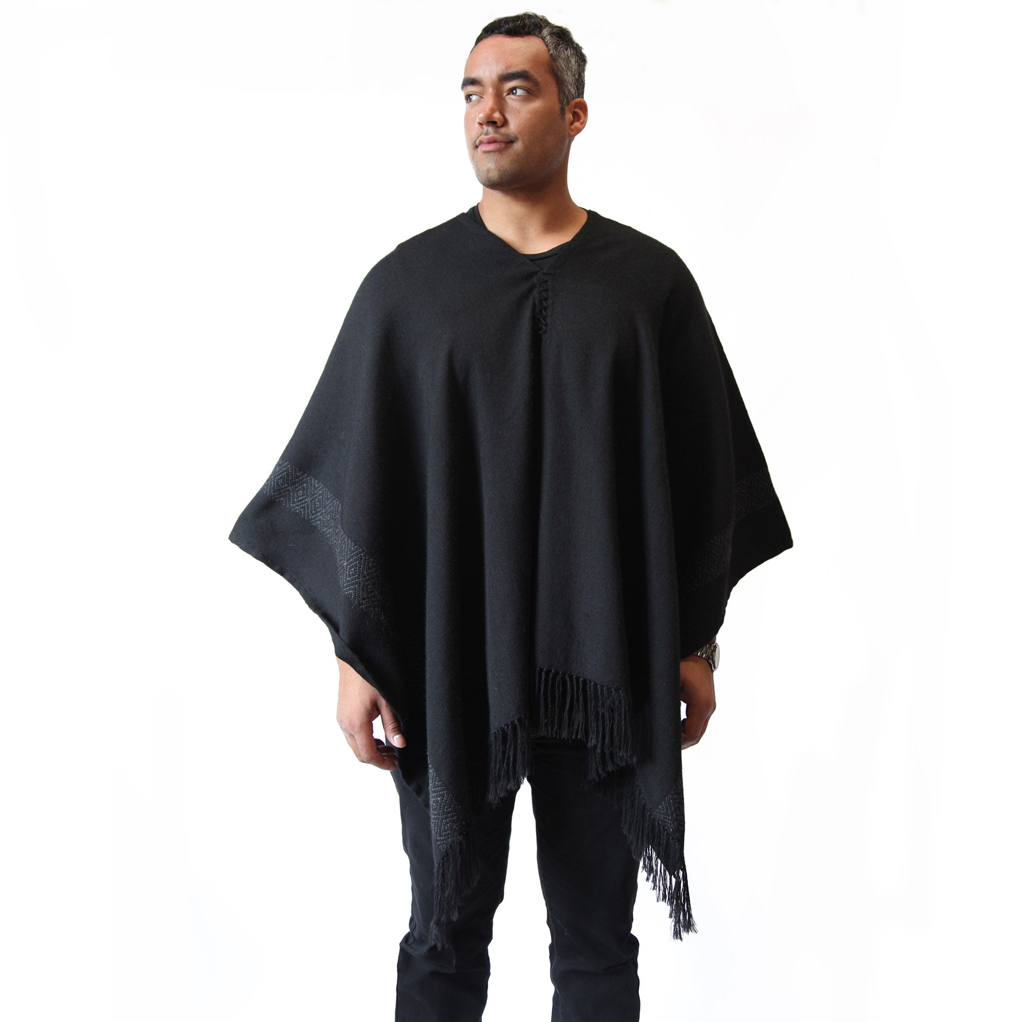 Stick & Ball-Men's Blackout Pilar Alpaca Poncho-Apparel-