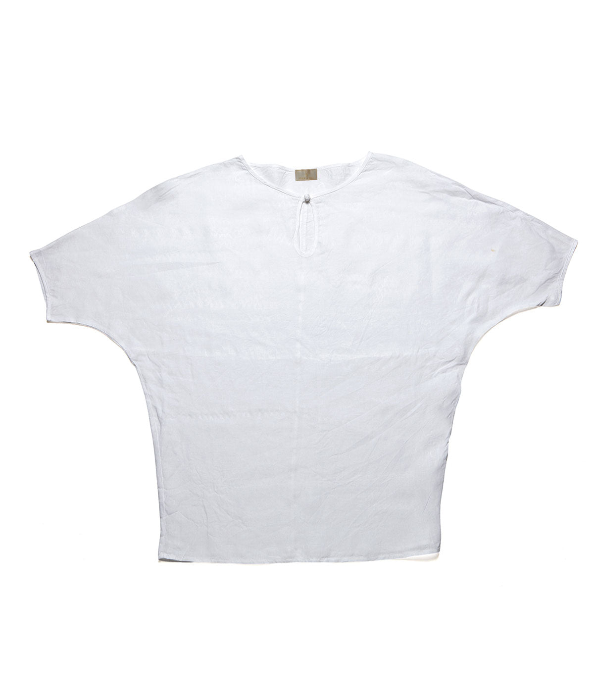 Stick & Ball-Women's Dolman Keyhole Linen Shirt | Stick & Ball-Apparel-White
