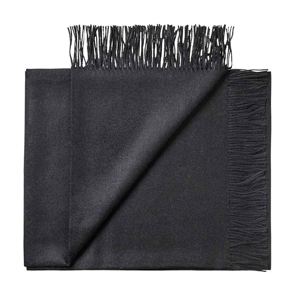 Stick & Ball-Solid Baby Alpaca Wrap / Throw-Throw-Black