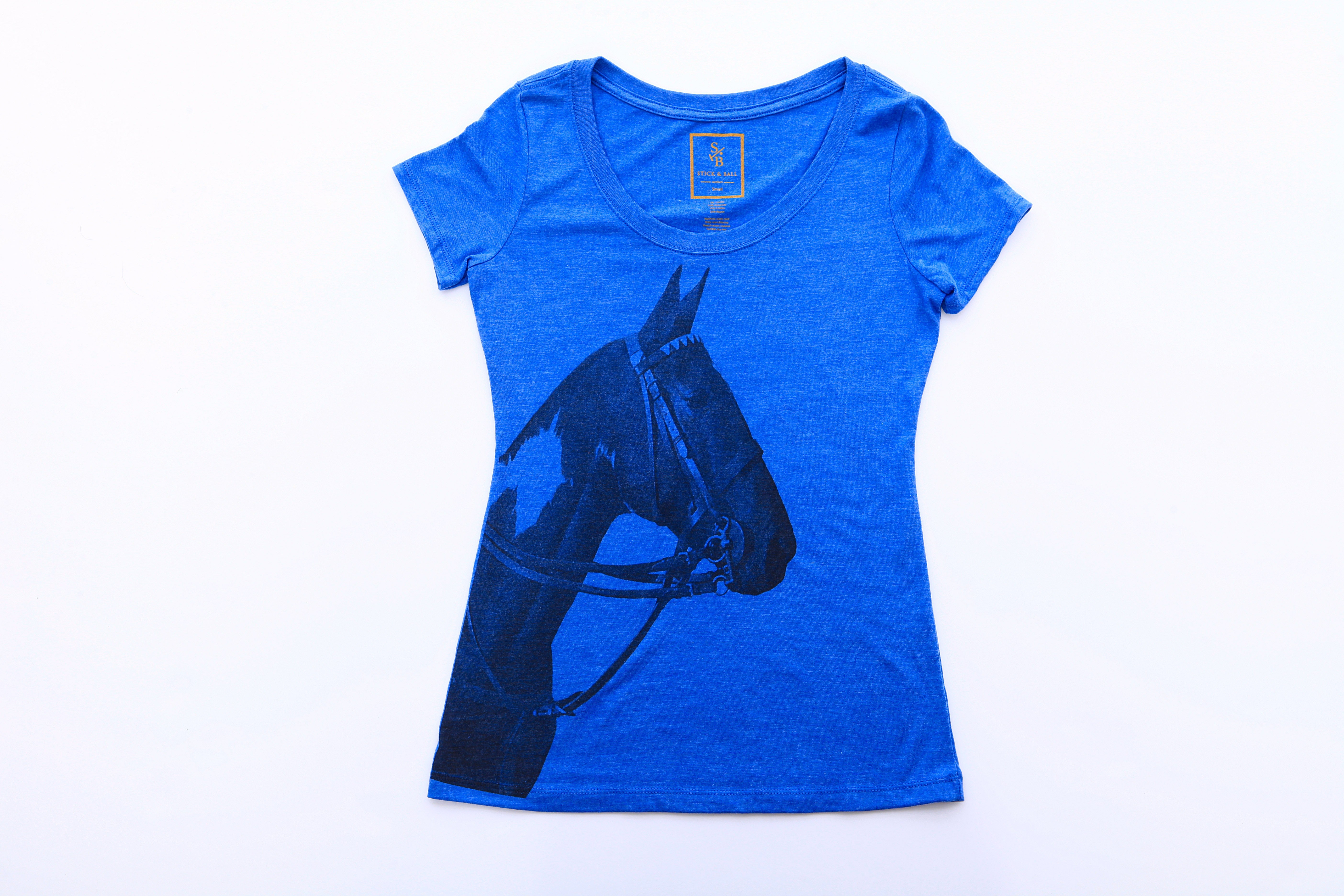 Stick & Ball-Tobiana Horse Head T-shirt - Women's-Apparel-Blue