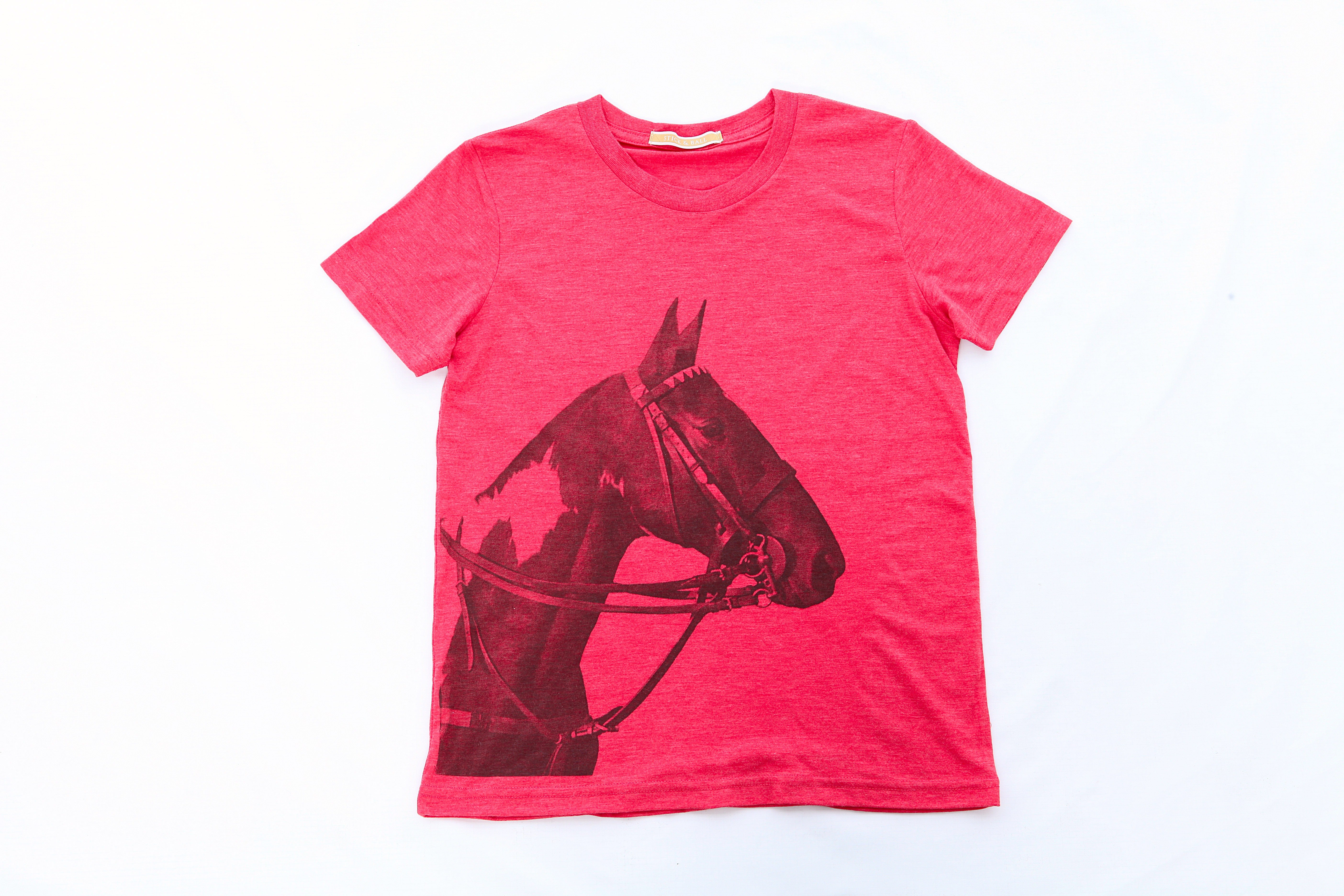 Stick & Ball-Tobiana Horse Head T-shirt - Kid's-Apparel-Red
