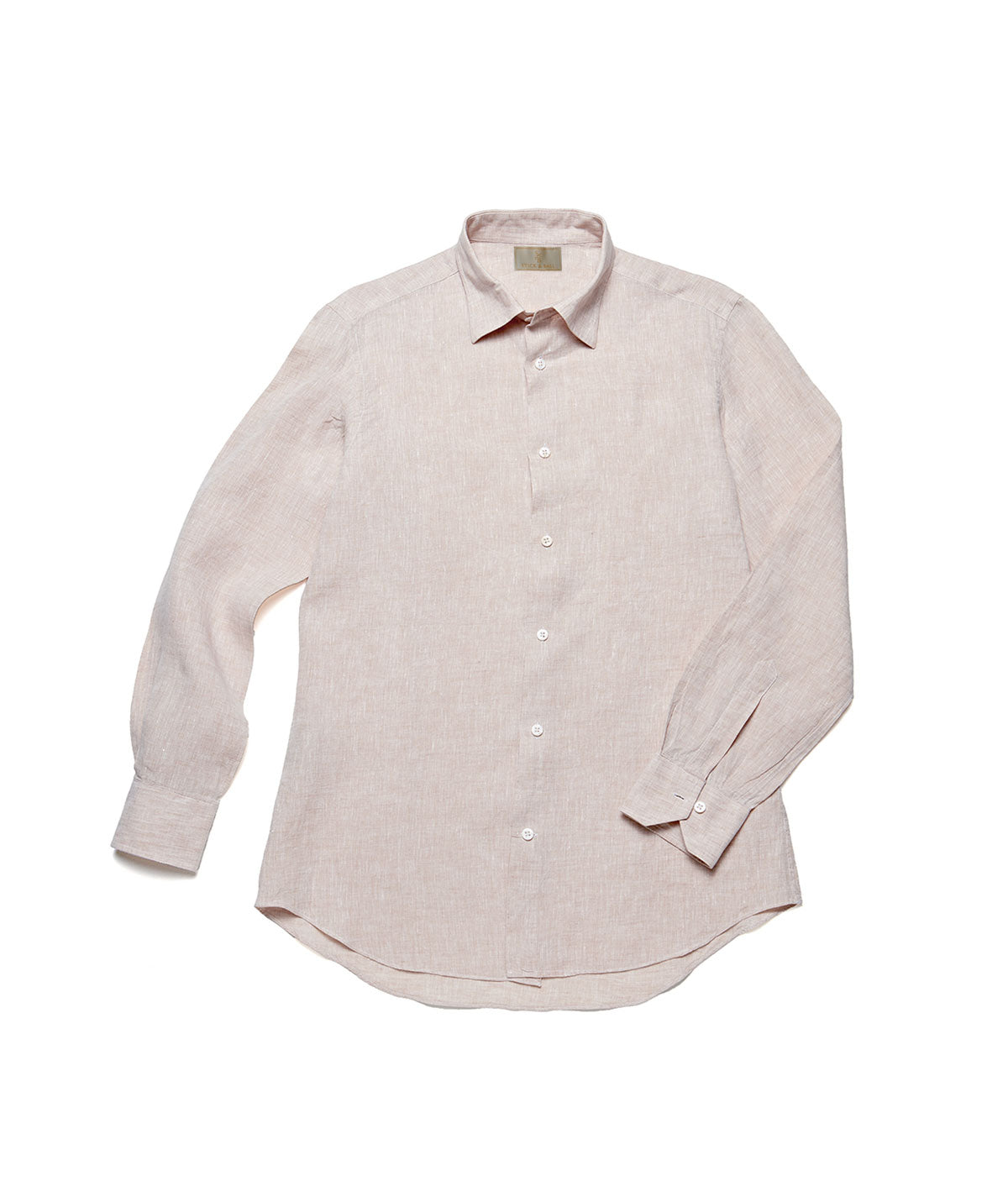 Stick & Ball-Unisex Euroflax Linen Button Down-Apparel-Sand
