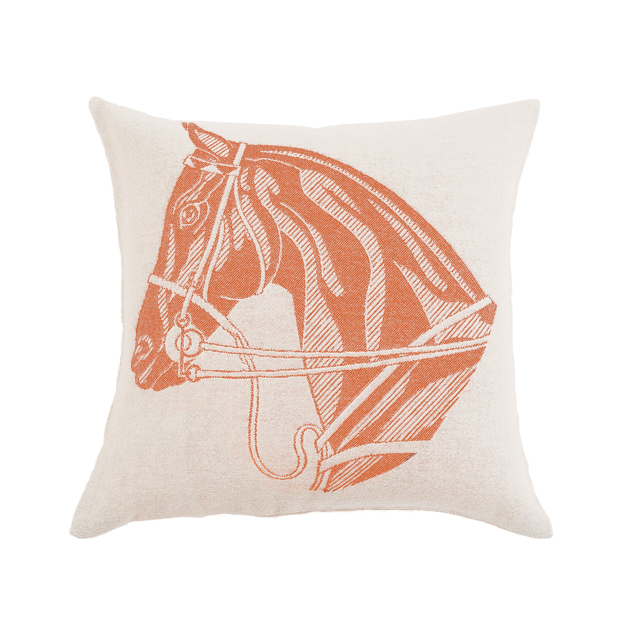 Stick & Ball-Stick & Ball Horse Head Pillow-Home Decor-Mandarina Orange - Left Facing