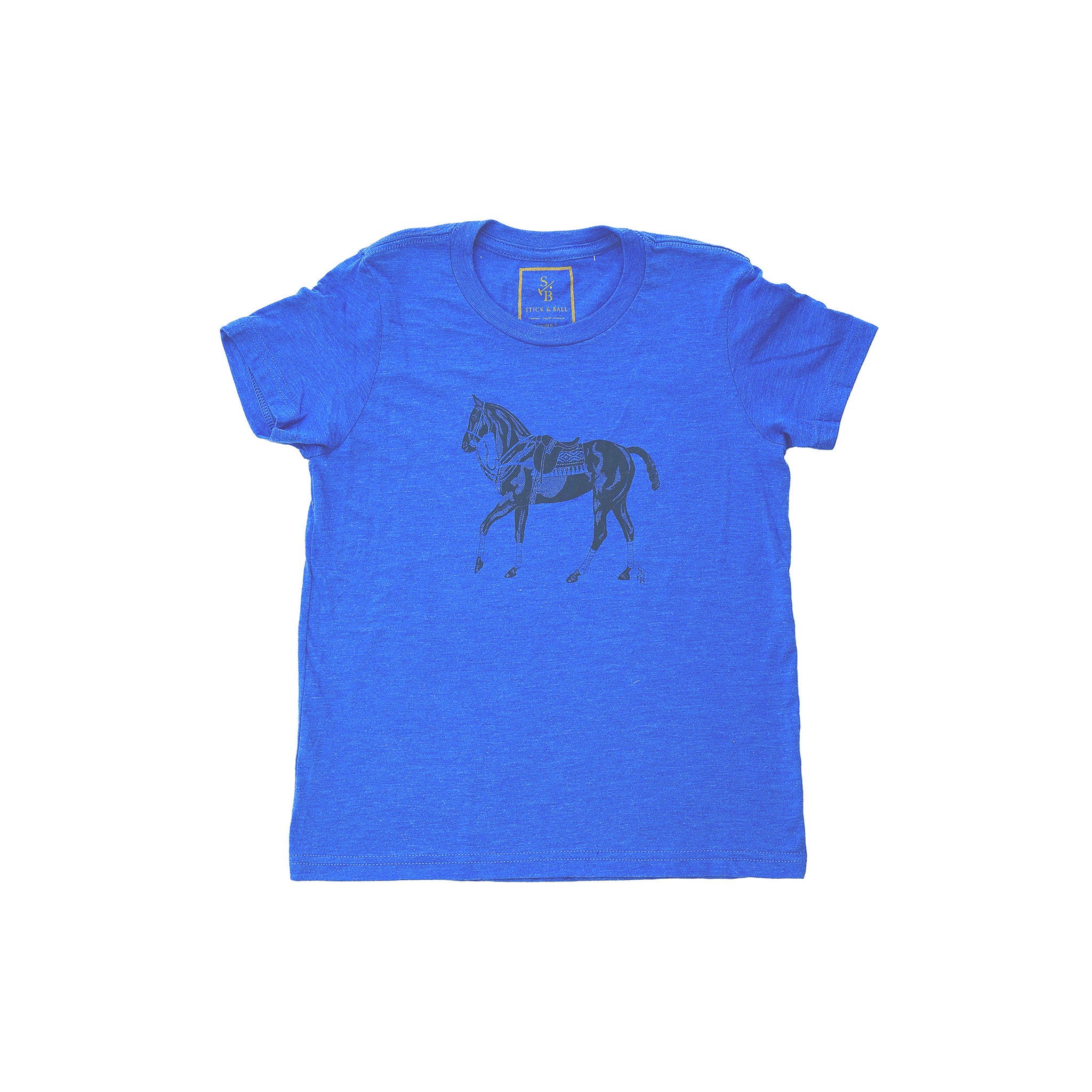 Stick & Ball-Polo Pony T-shirt - Kid's-Apparel-Blue