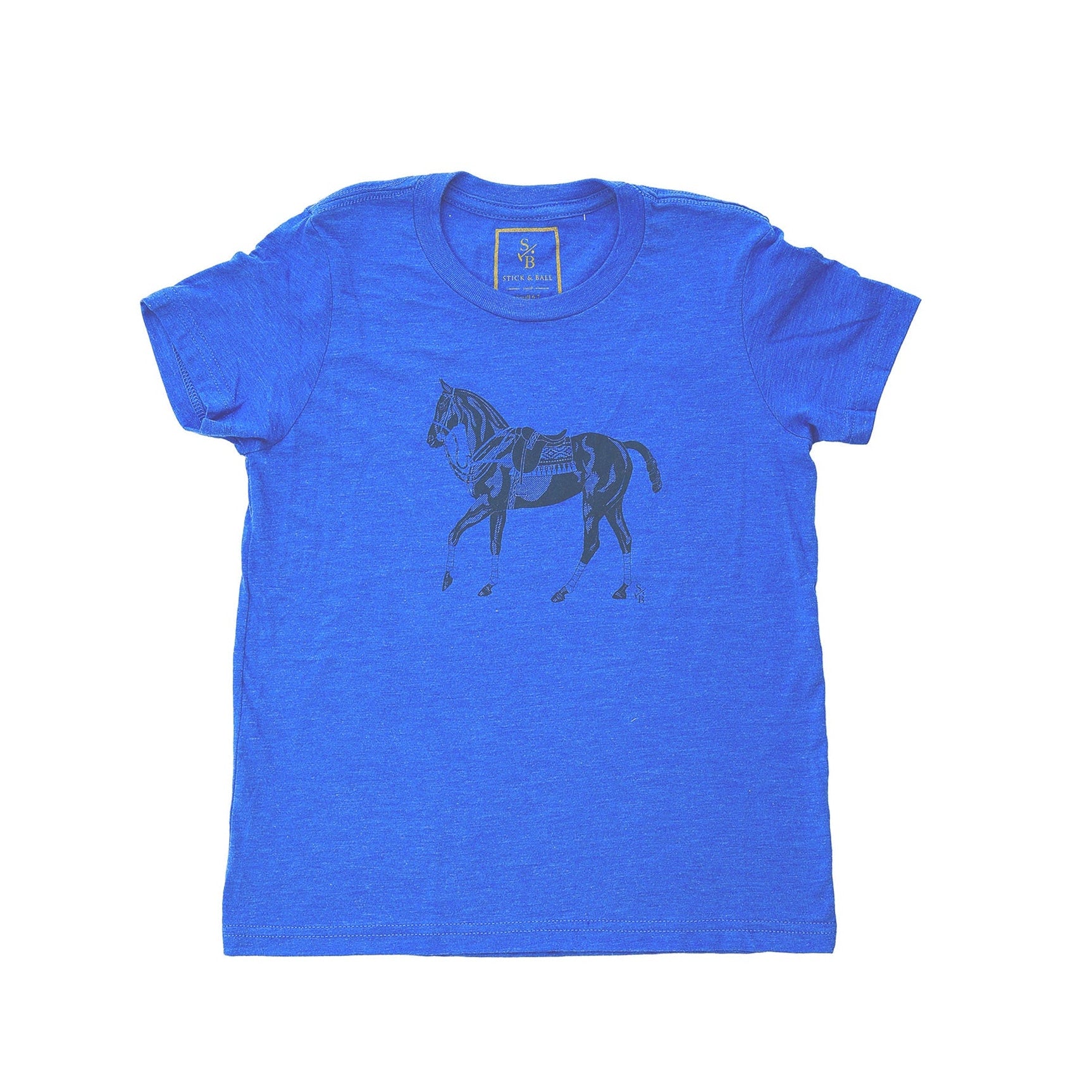 Stick & Ball-Polo Pony T-shirt - Kid's-Apparel-Blue