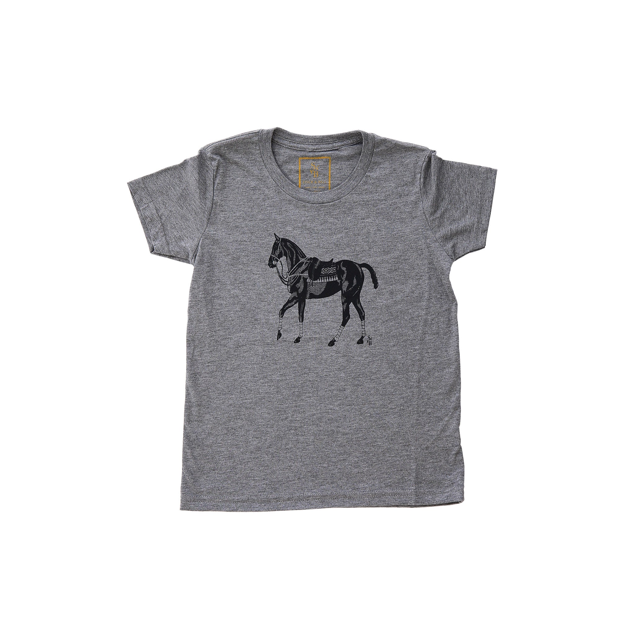Stick & Ball-Polo Pony T-shirt - Kid's-Apparel-Gray