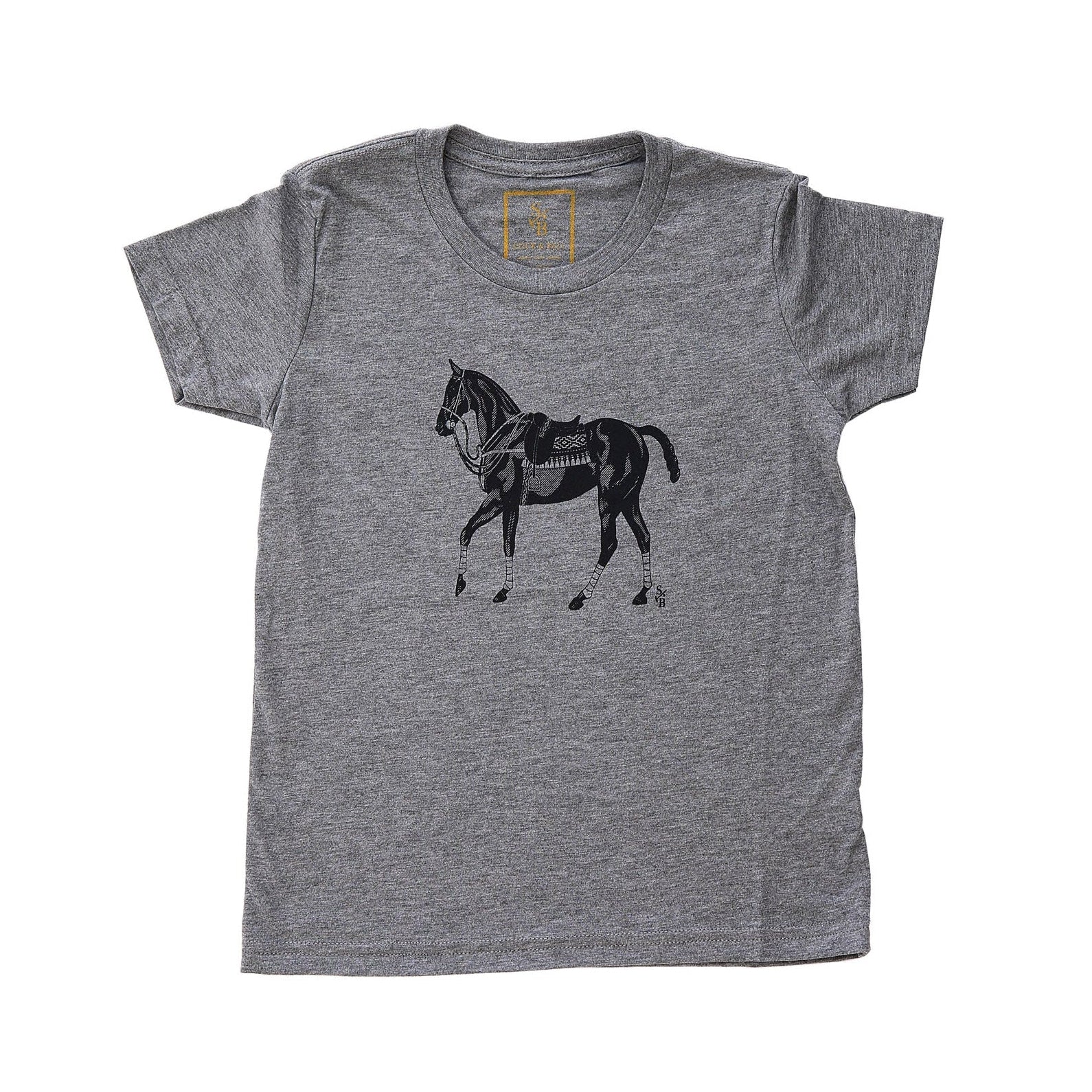 Stick & Ball-Polo Pony T-shirt - Kid's-Apparel-Gray