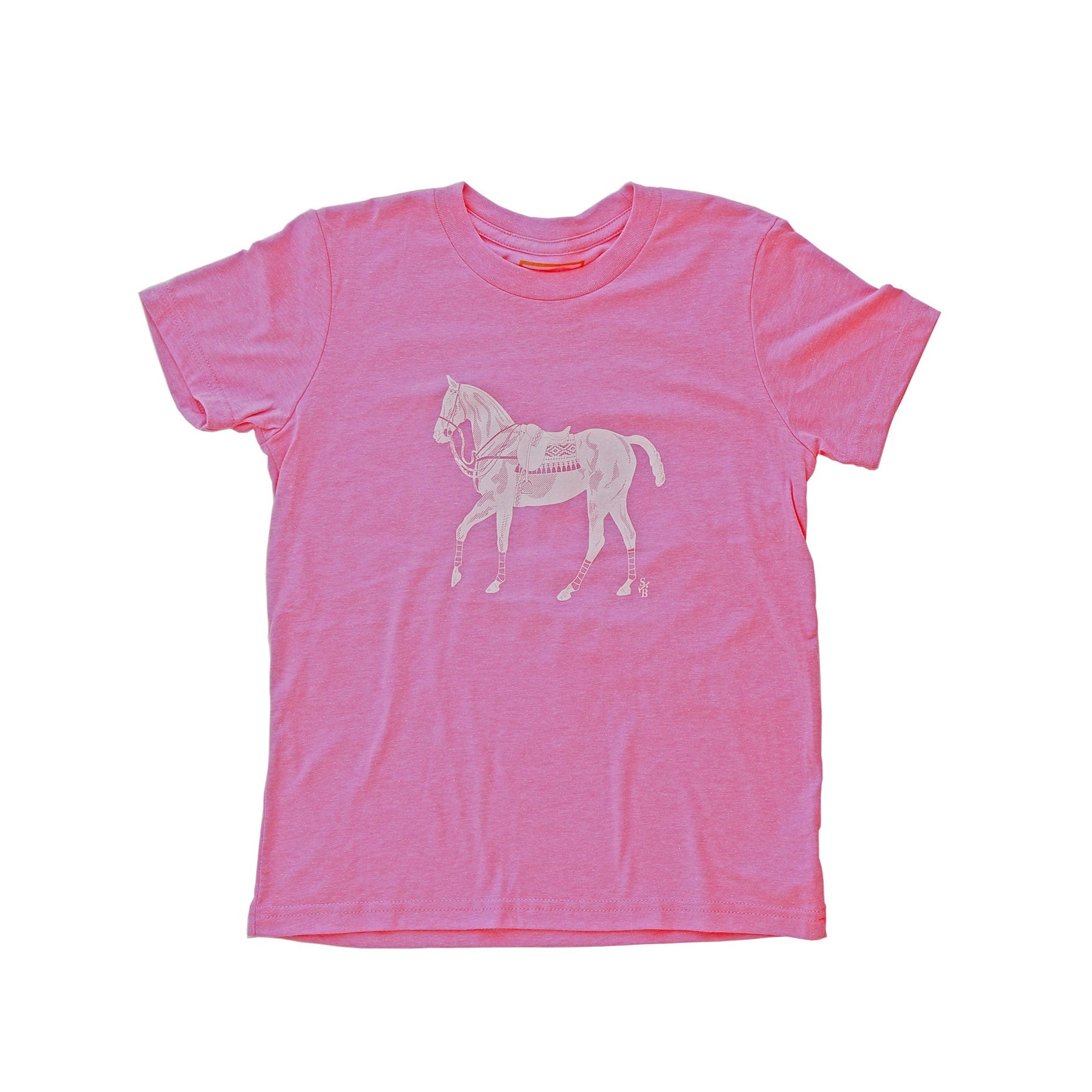 Stick & Ball-Polo Pony T-shirt - Kid's-Apparel-Pink