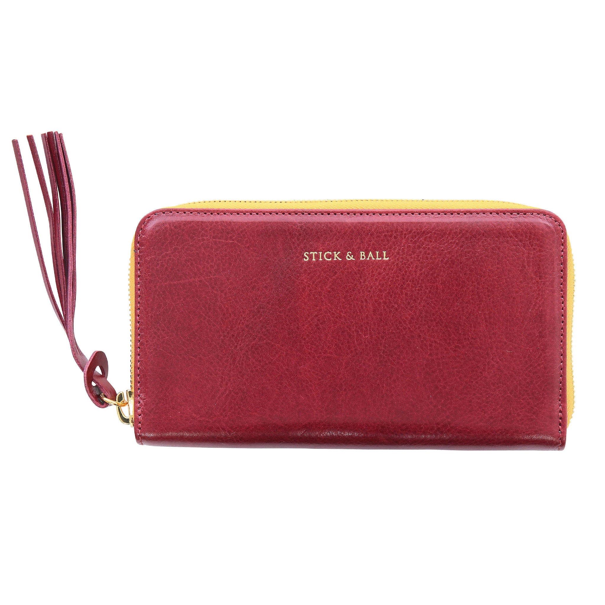Stick & Ball-Stick & Ball Zip / Clutch Wallet-Accessory-Burgundy