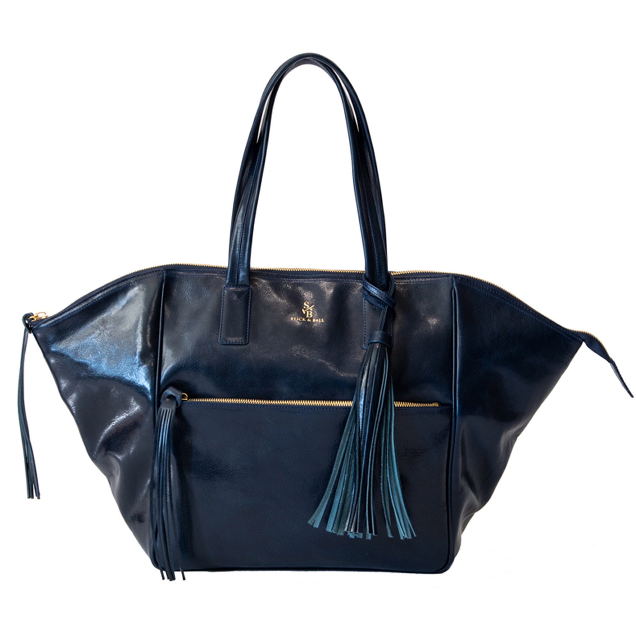 Stick & Ball-Leather Palermo Soho Bag-Accessory-Navy