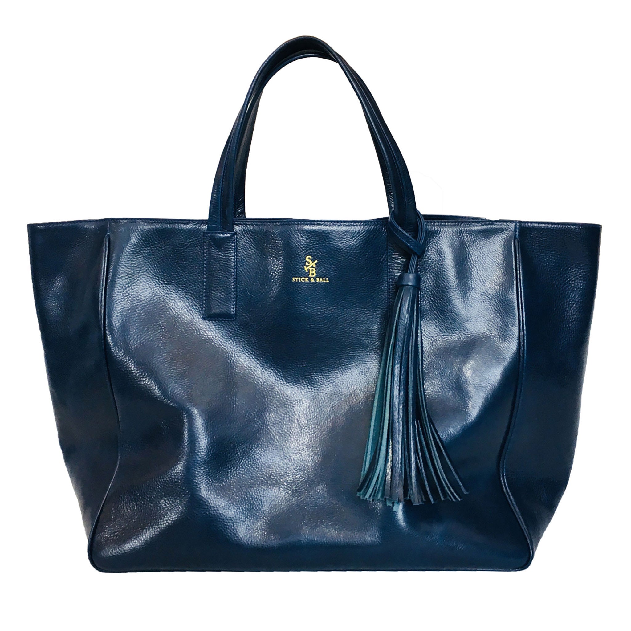 Stick & Ball-Leather Wellington Weekender-Accessory-Navy