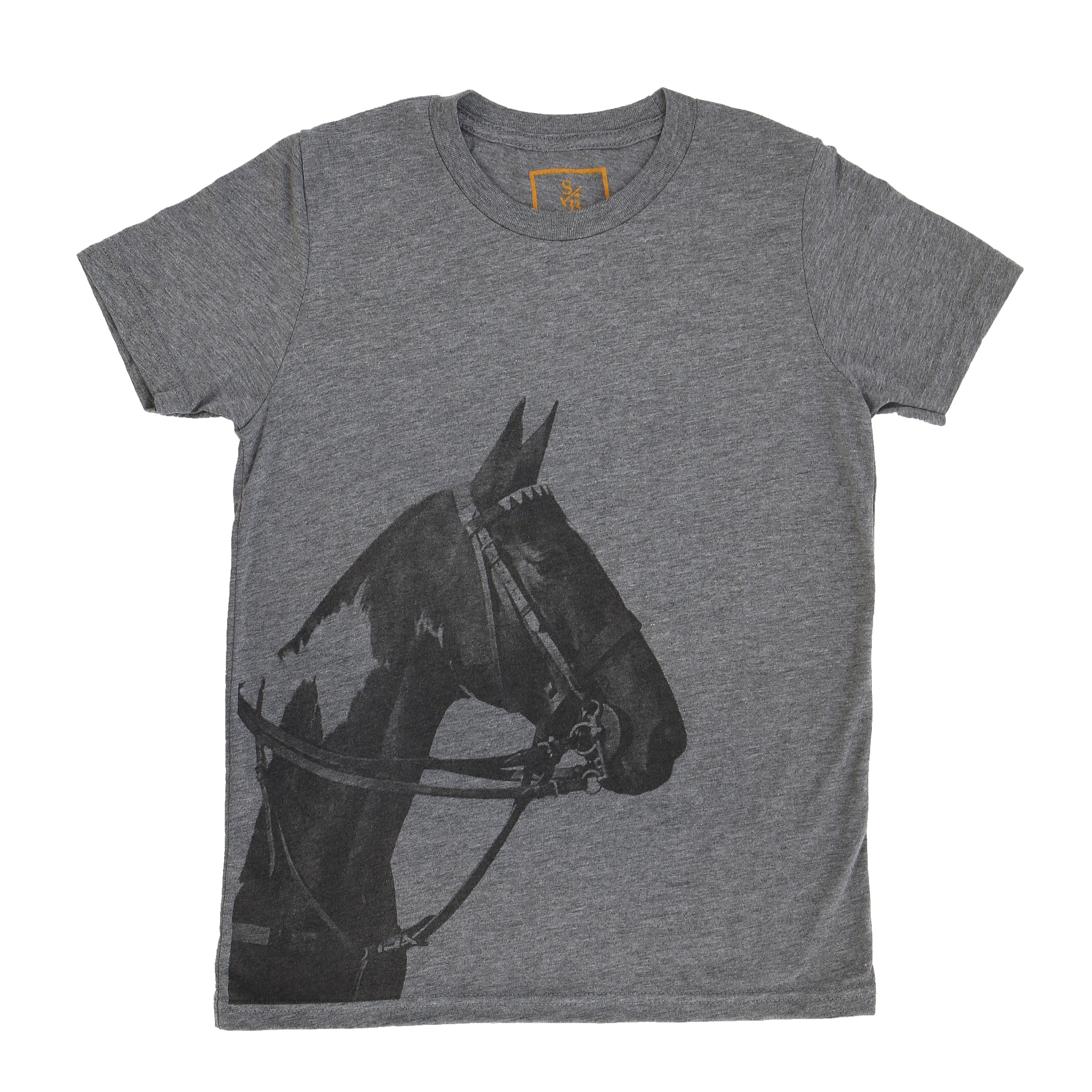 Stick & Ball-Tobiana Horse Head T-shirt - Kid's-Apparel-Gray