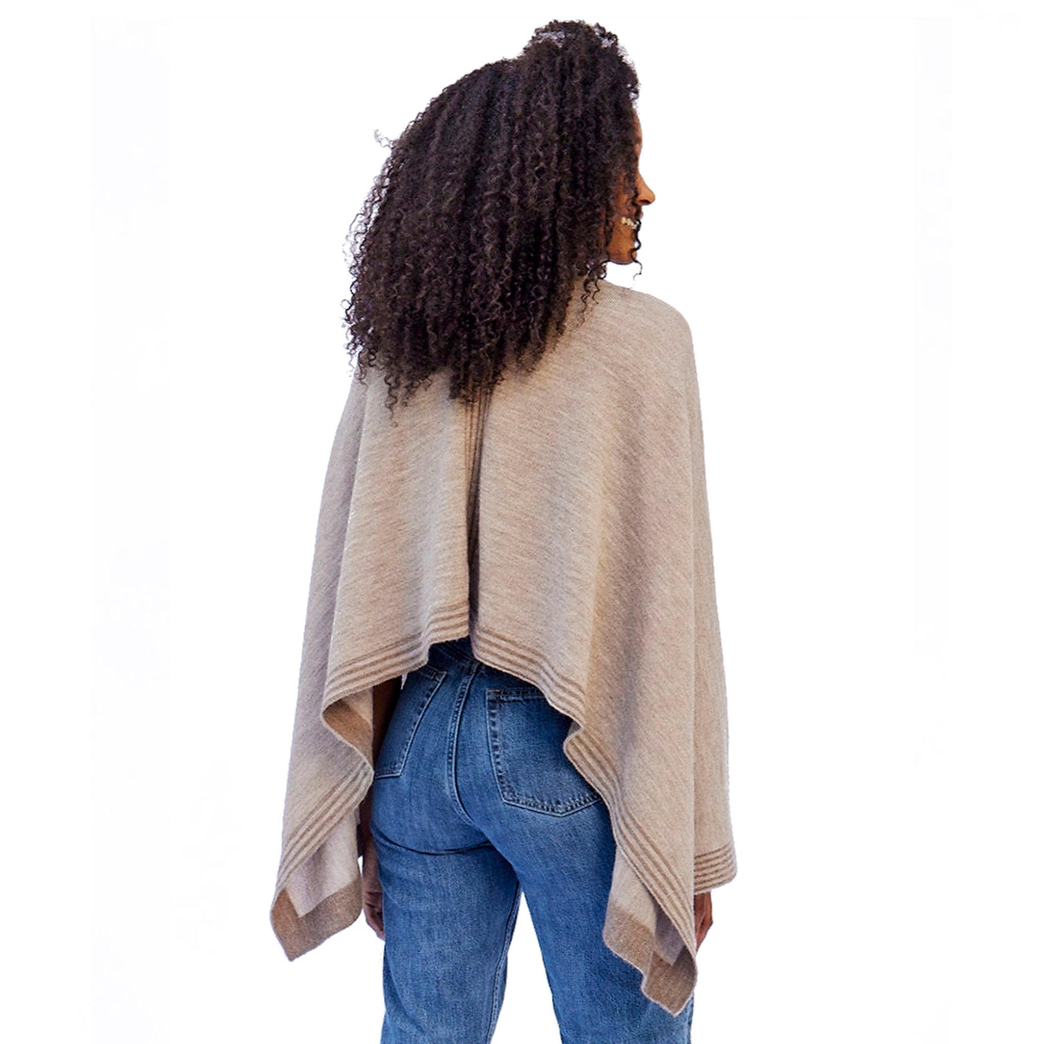 Stick & Ball-La Jolla Lightweight Knit Poncho-