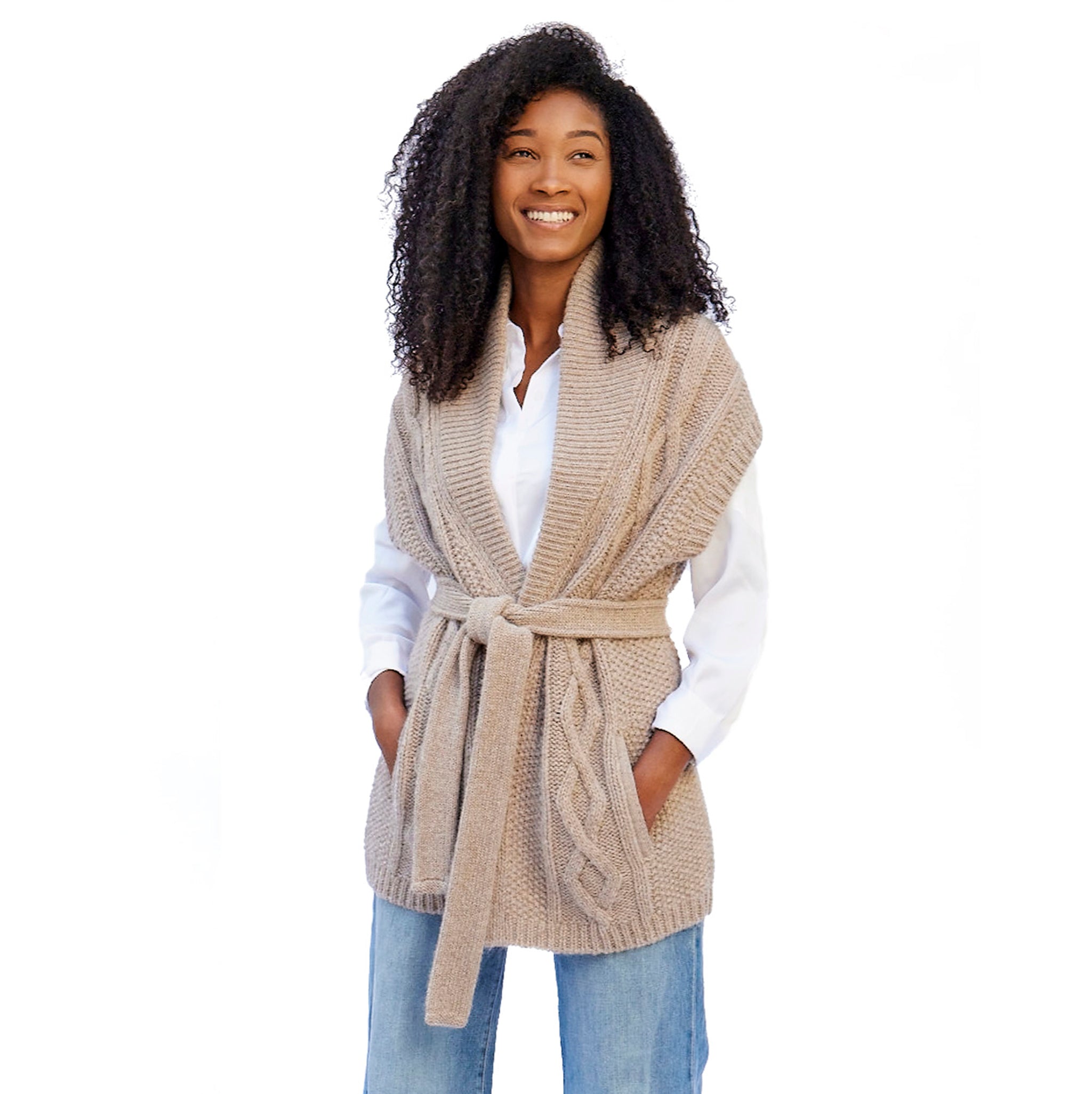 Stick & Ball-Santa Ynez Sleeveless Cardigan-
