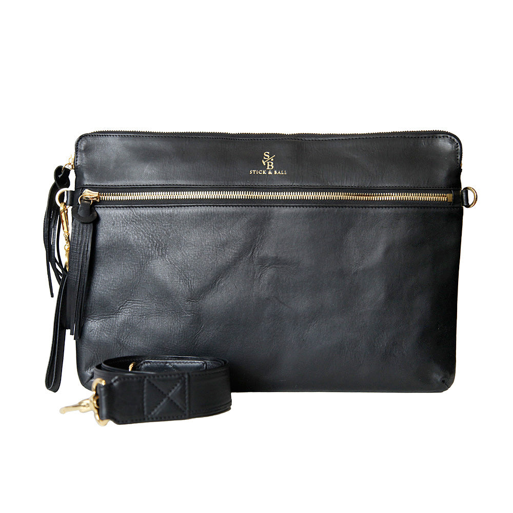 Stick & Ball-Luxe Laptop Crossbody Bag-Accessory-Black
