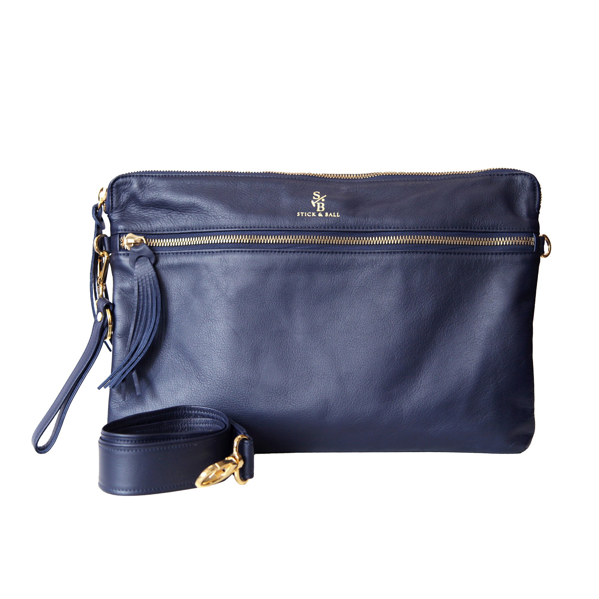Stick & Ball-Luxe Laptop Crossbody Bag-Accessory-Navy