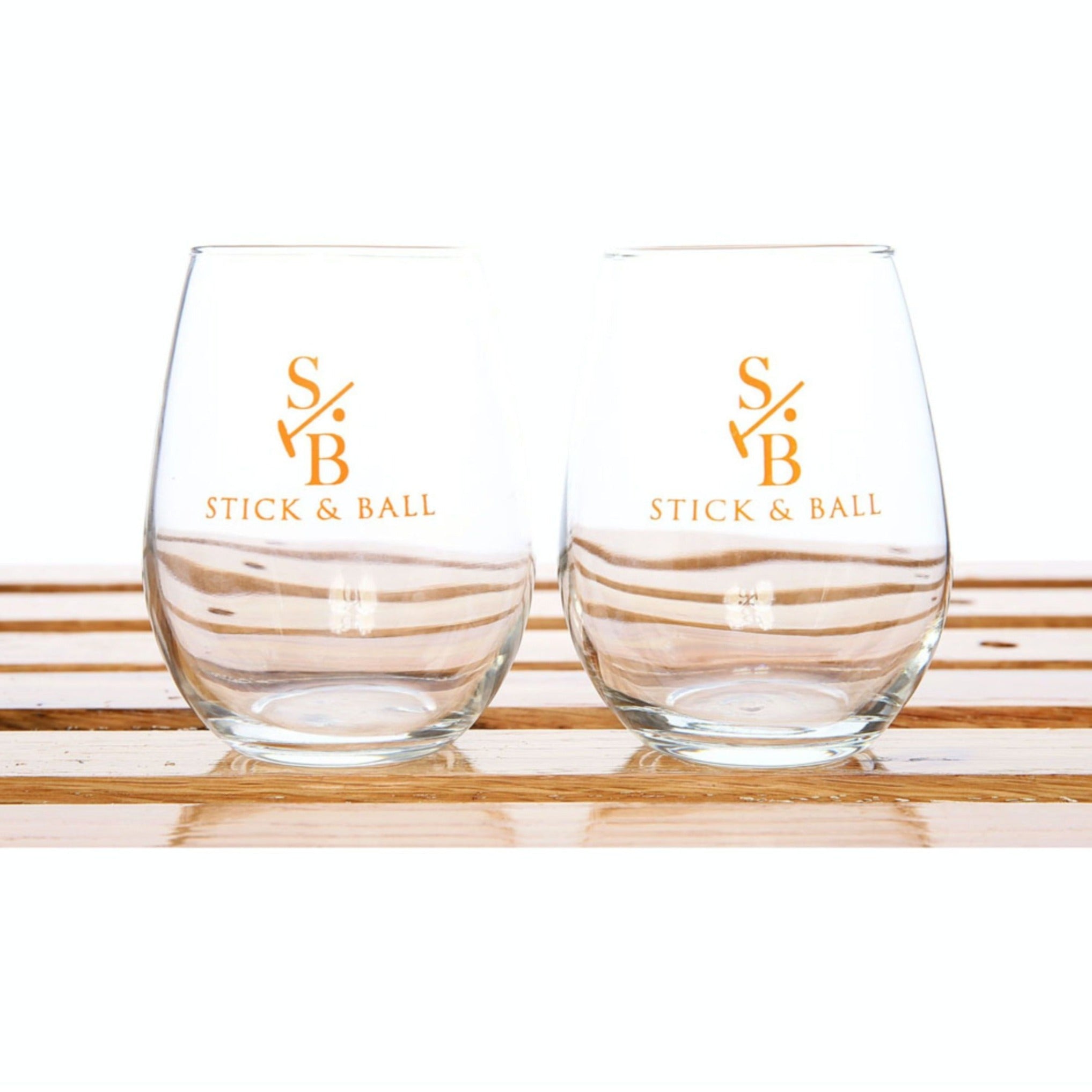 Stemless Glass - 12 oz & 17 oz - Stick & Ball