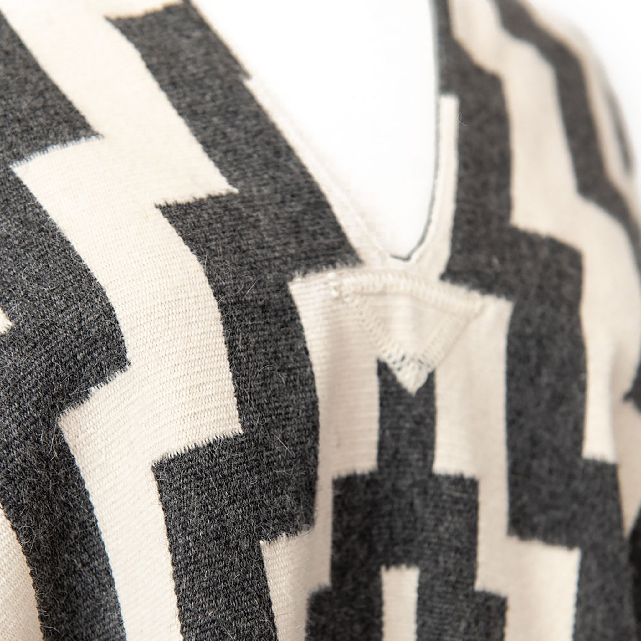 stick-and-ball-apparel-unisex-gaucho-pampa-alpaca-poncho-charcoal-and-ecru-design-details