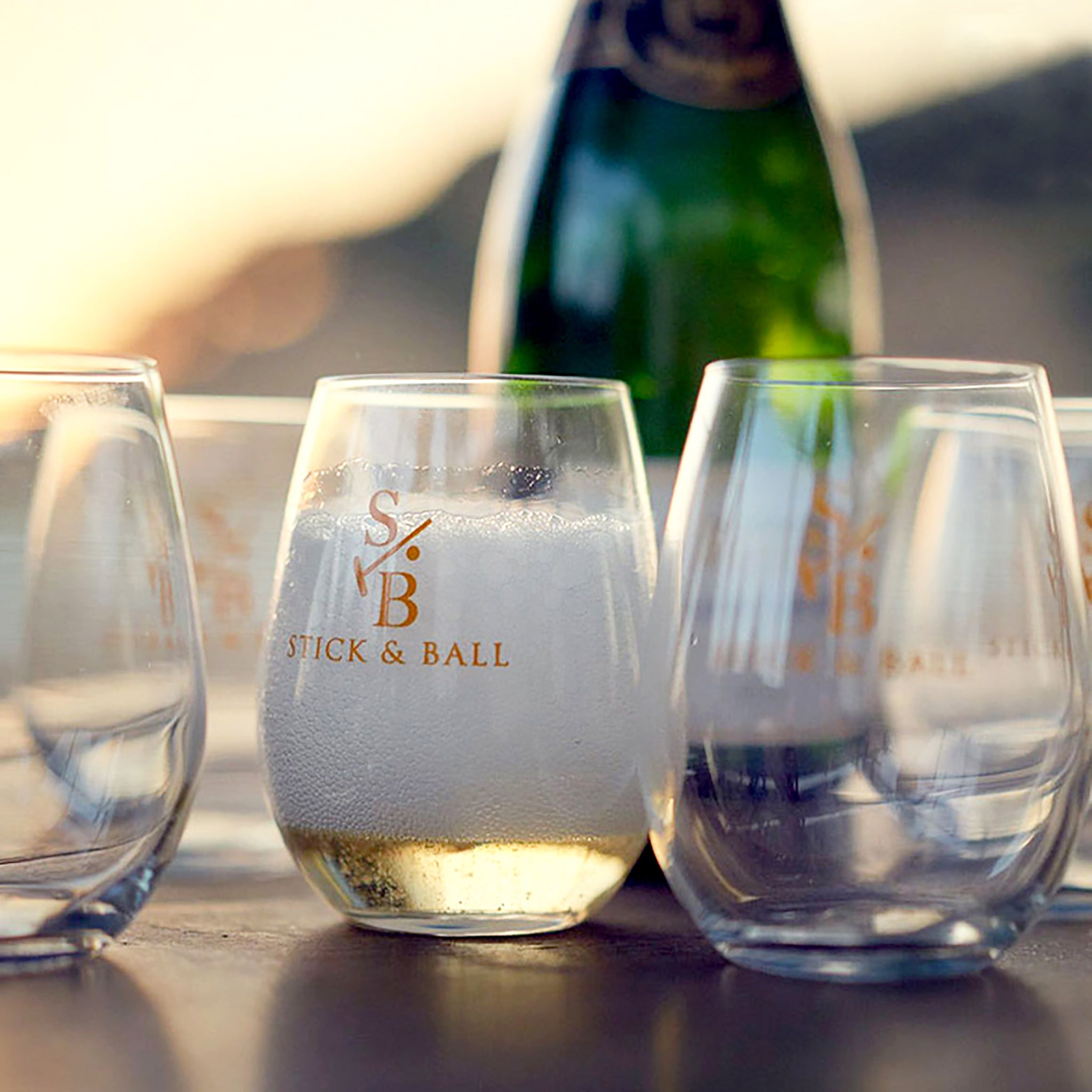 Stemless Glass - 12 oz & 17 oz - Stick & Ball
