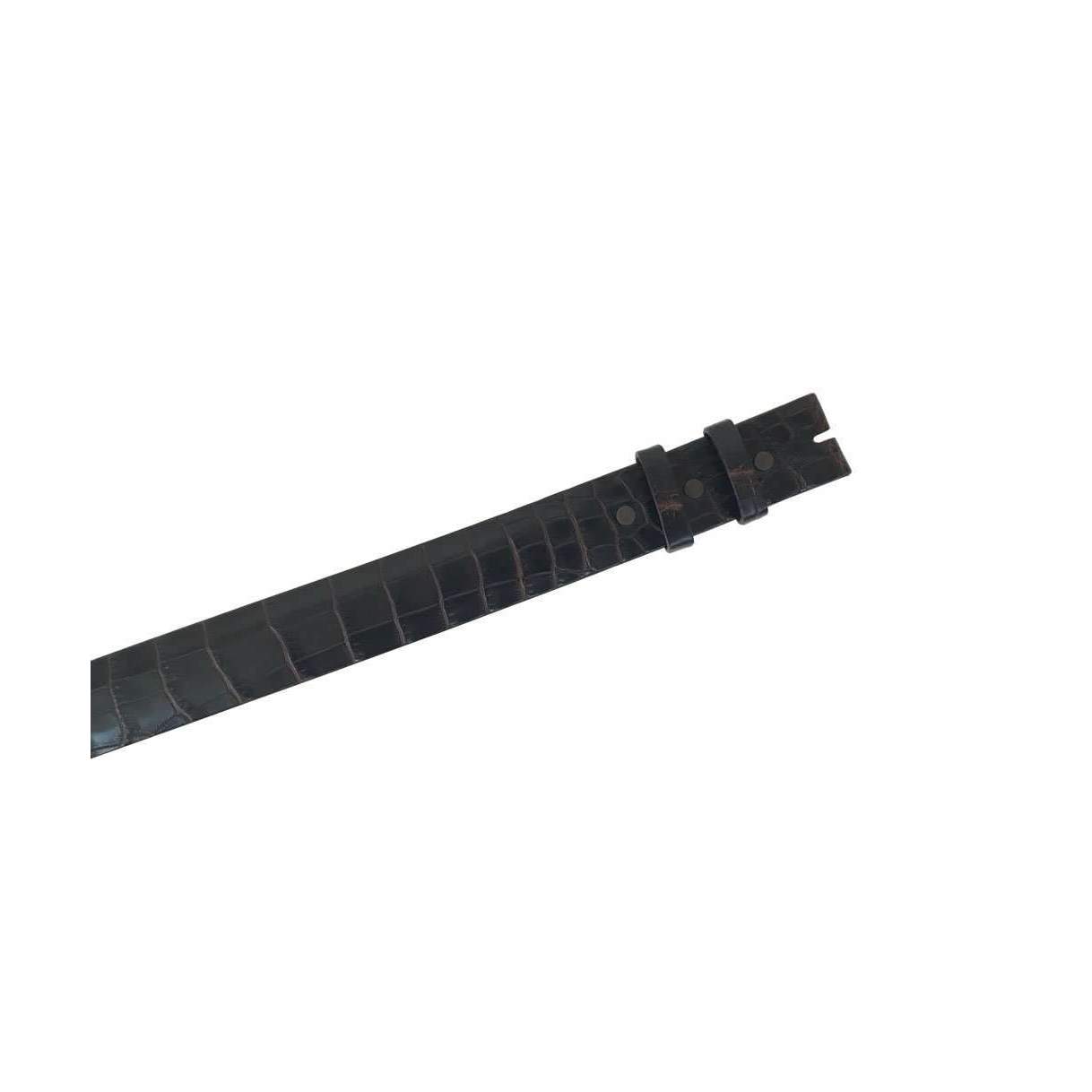Stick & Ball designer multi brown croc belt