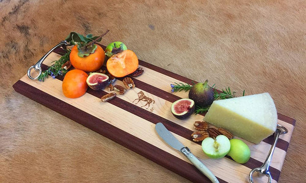 Equestrian farm to table cutting board and picnic for the polo fieldside