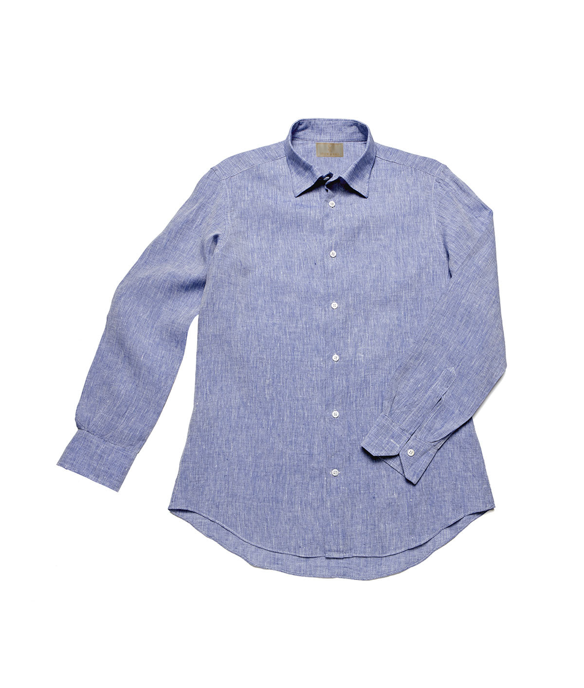 Stick & Ball-Unisex Euroflax Linen Button Down-Apparel-Navy