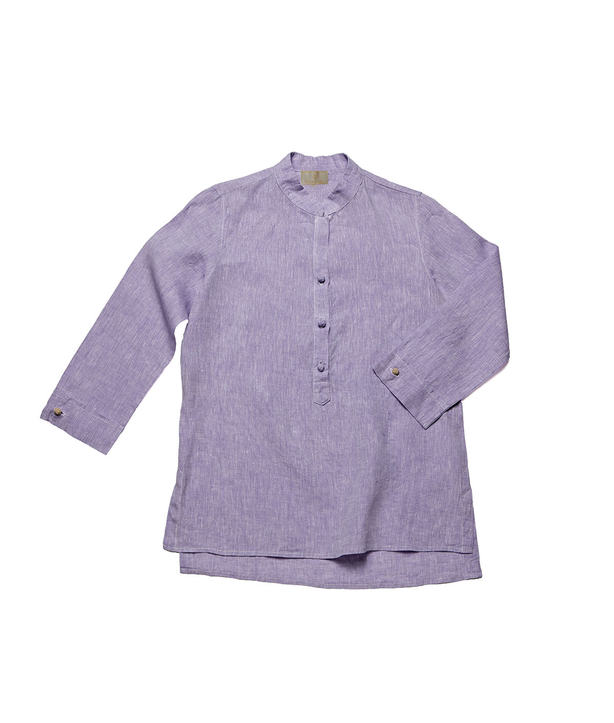 Stick & Ball-Women's Nehru Linen Tunic-Apparel-Lavender