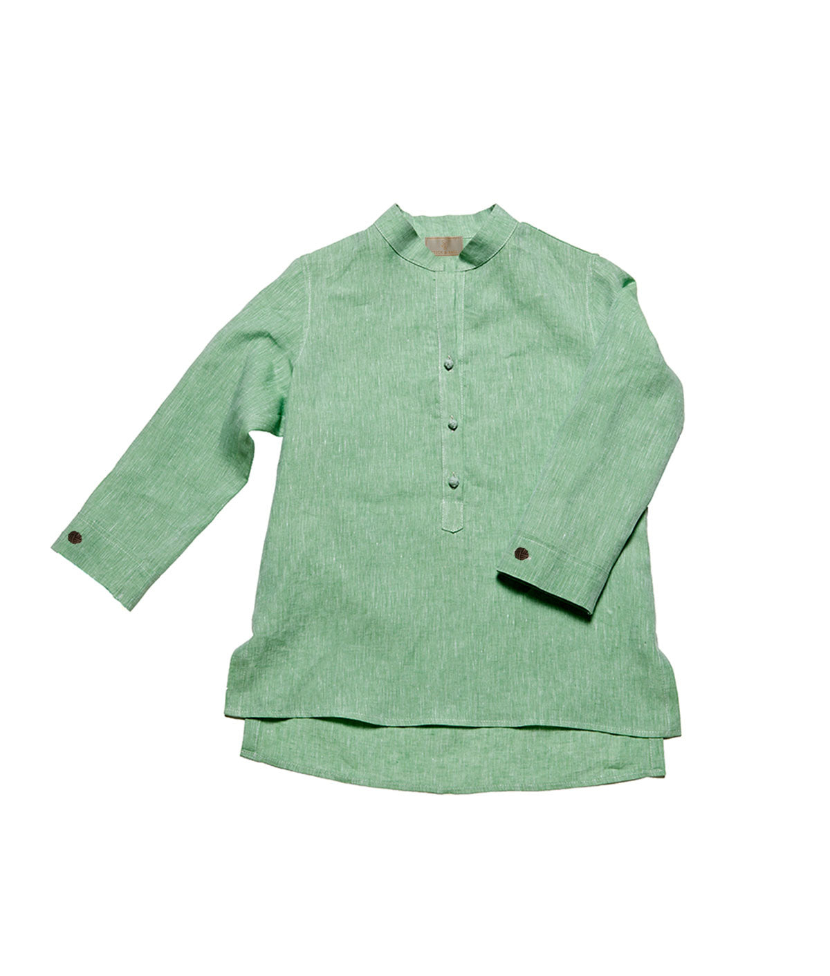 Stick & Ball-Women's Nehru Linen Tunic-Apparel-Sage Green