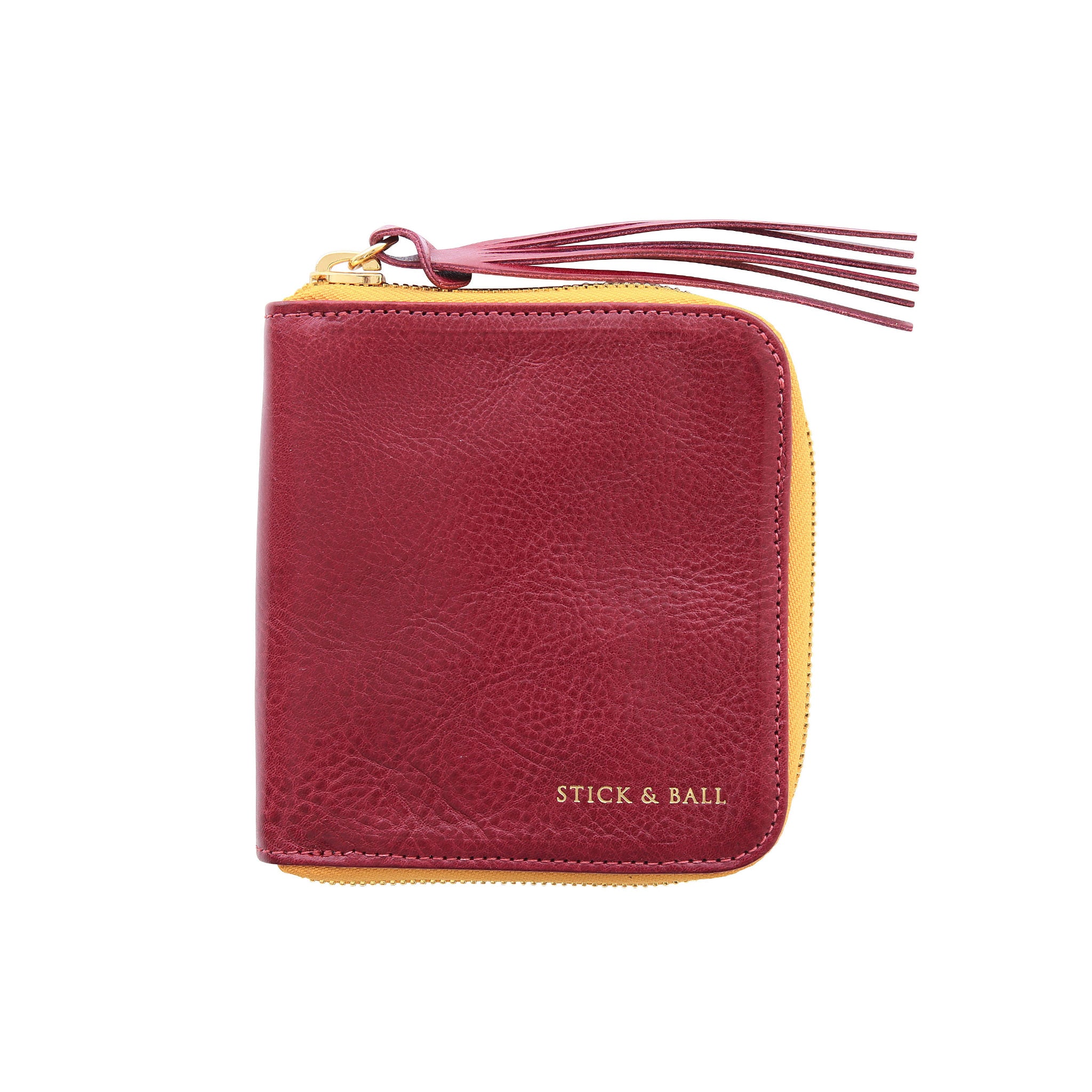 Stick & Ball-Mini Zip Wallet-Accessory-Burgundy