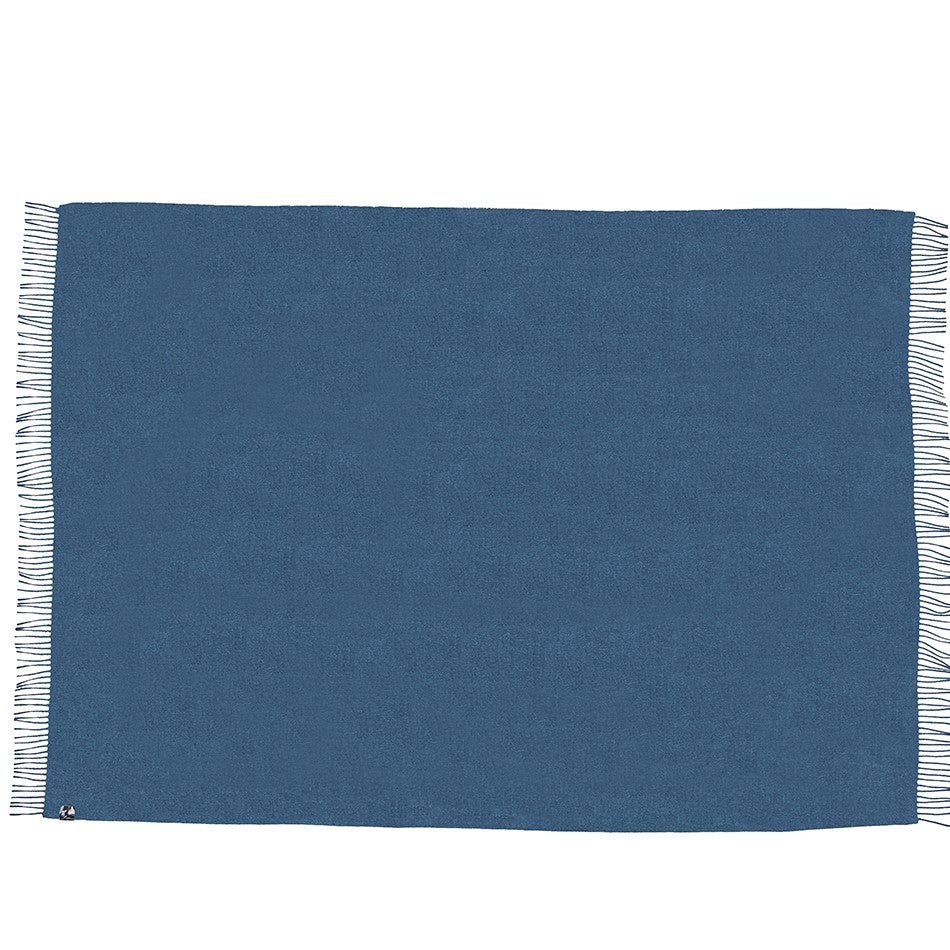 flat denim solid alpaca scarf