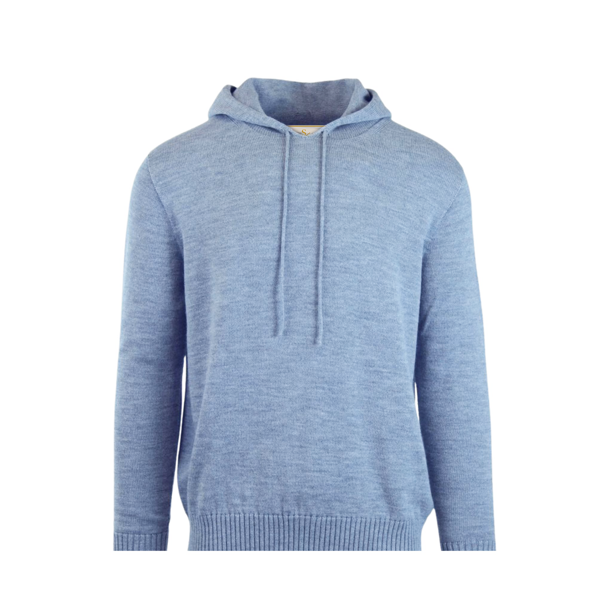 Blue hoodie on a white background