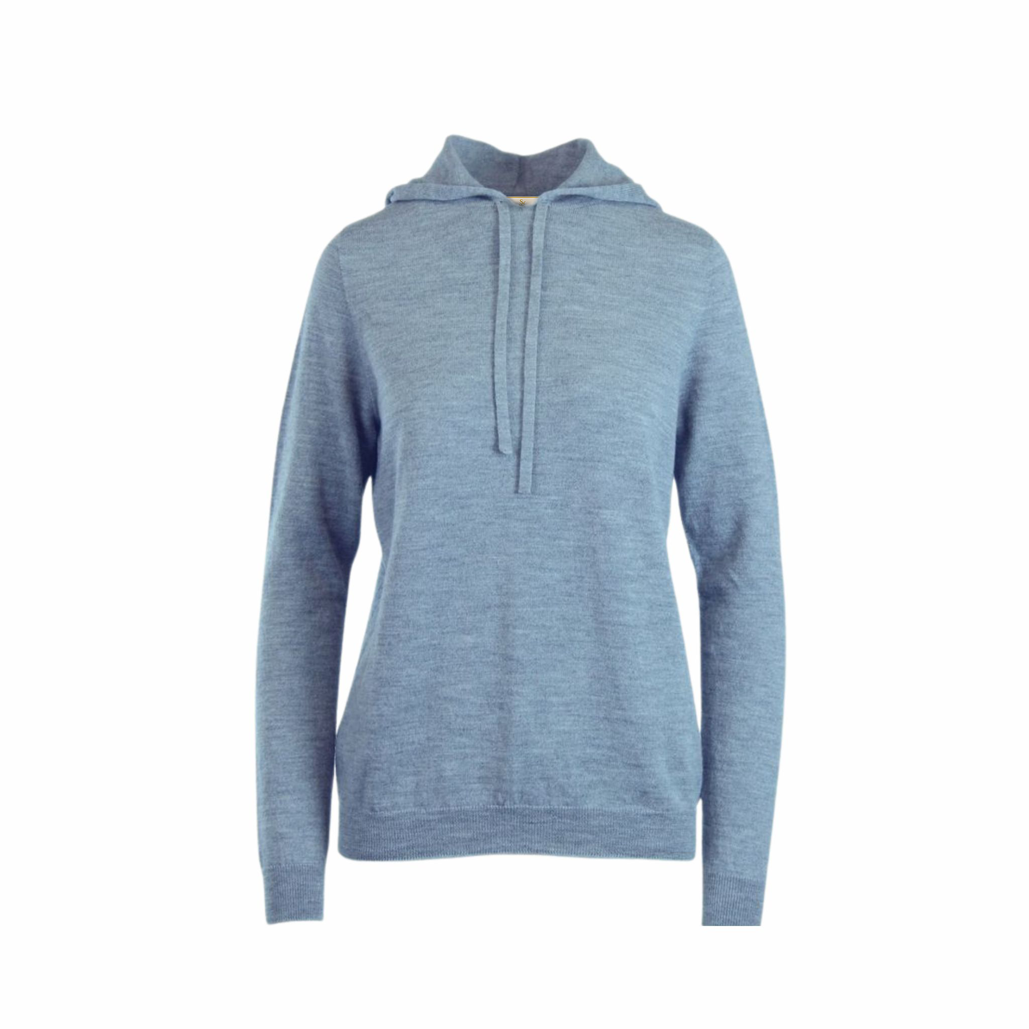 Blue hoodie on a white background