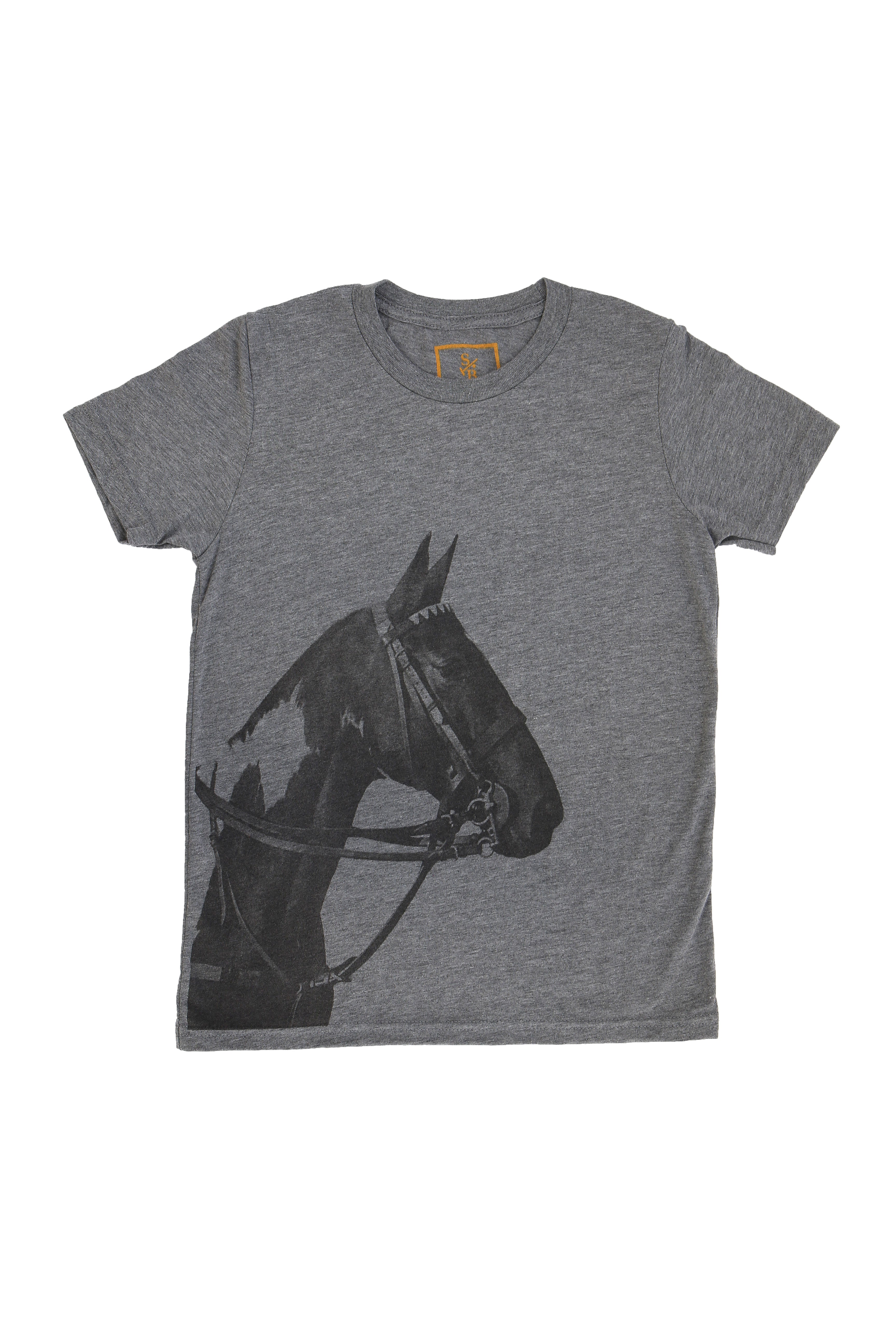 Stick & Ball-Tobiana Horse Head T-shirt - Kid's-Apparel-Gray