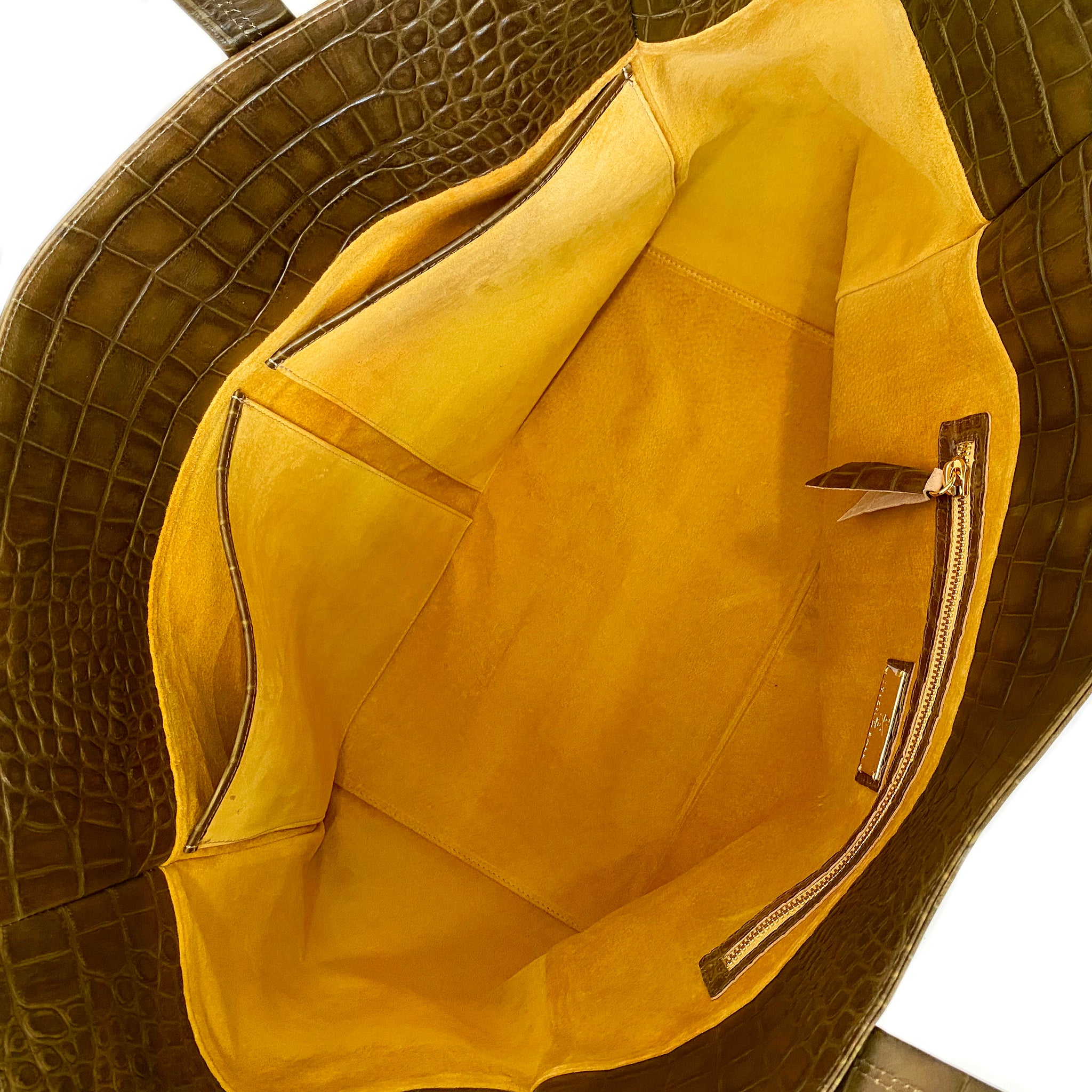 stick-and-ball-accesories-leather-bag-croc-effect-italian-weekender-olive-suede-interior