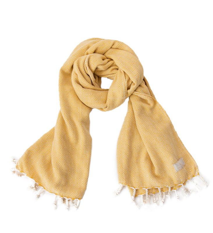 stick-and-ball-accessory-cotton-diamond-scarf-yellow