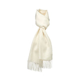 Stick & Ball Baby Alpaca Scarf in Solid White