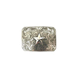Belt Buckle | Tooled Sterling Silver Star | Stick & Ball