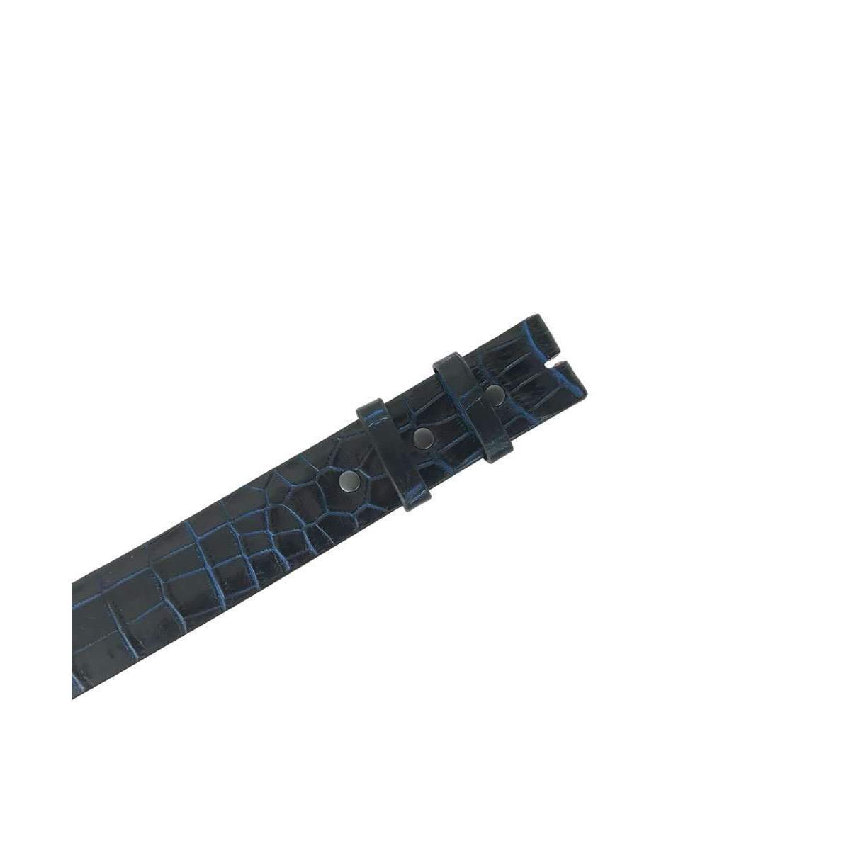 Stick & Ball designer multi blue croc belt