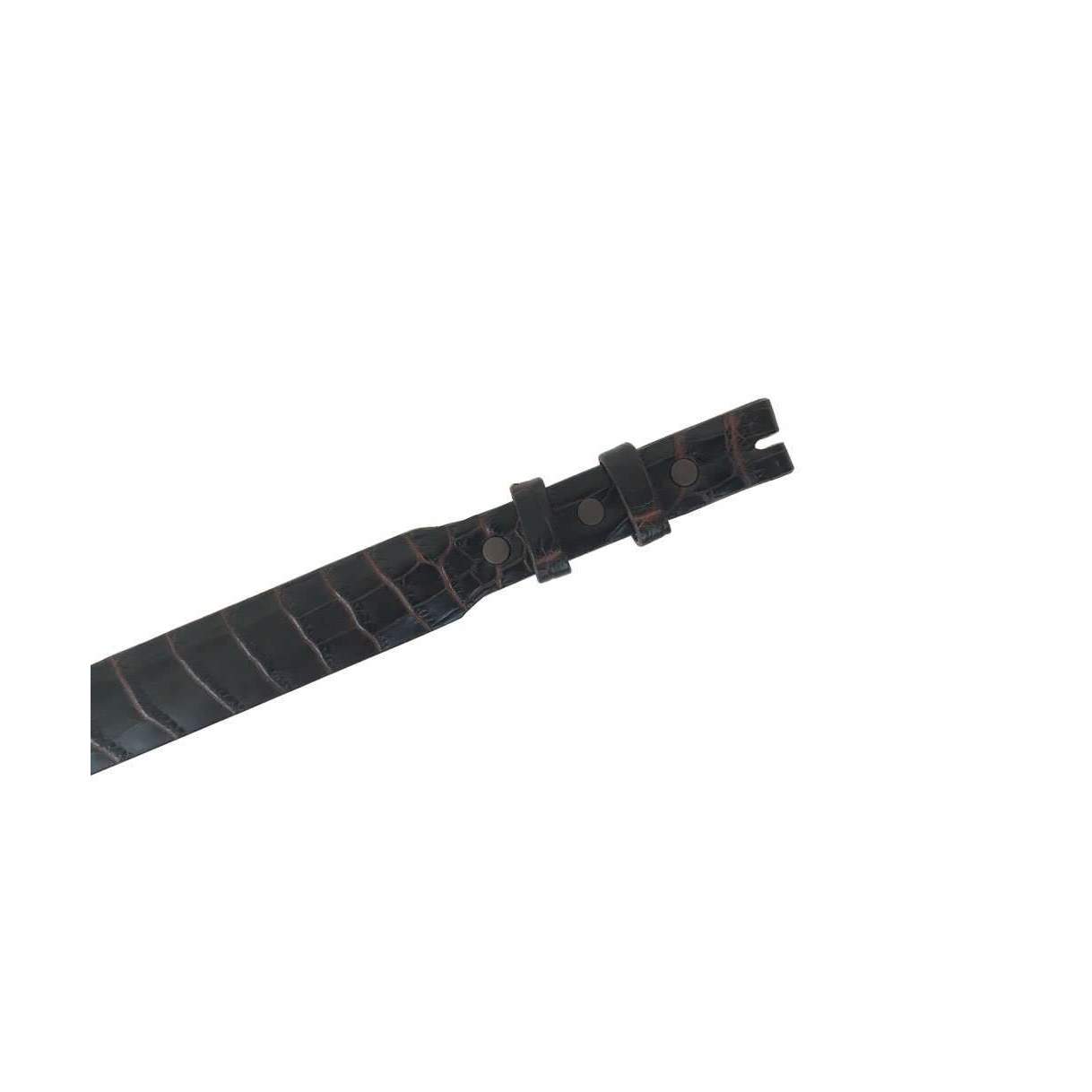 Stick & Ball designer multi brown croc belt