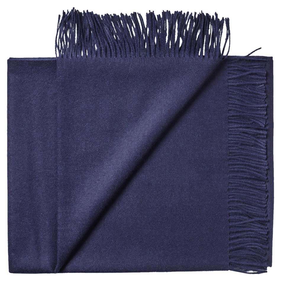 Stick & Ball-Solid Baby Alpaca Wrap / Throw-Throw-Navy